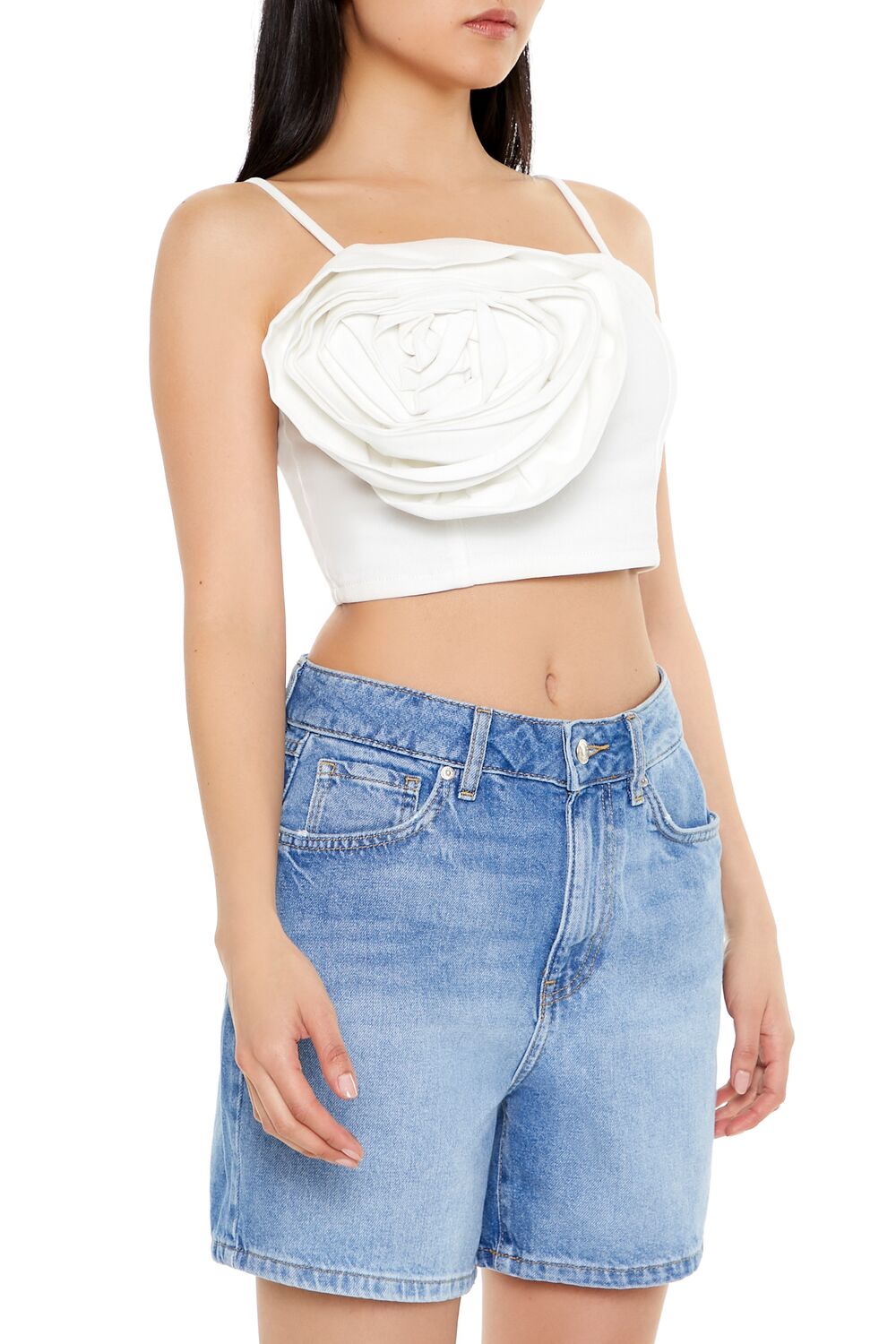 Denim Rose Cropped Cami - Image 4