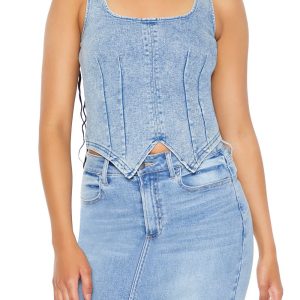 Stretch-Denim Tank Top