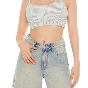 Pinstriped Cropped Cami