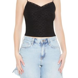 Eyelet Lace-Trim Cami