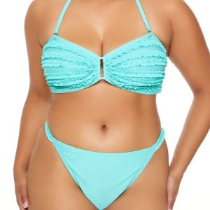 Plus Size Ruffle Bikini Bottoms