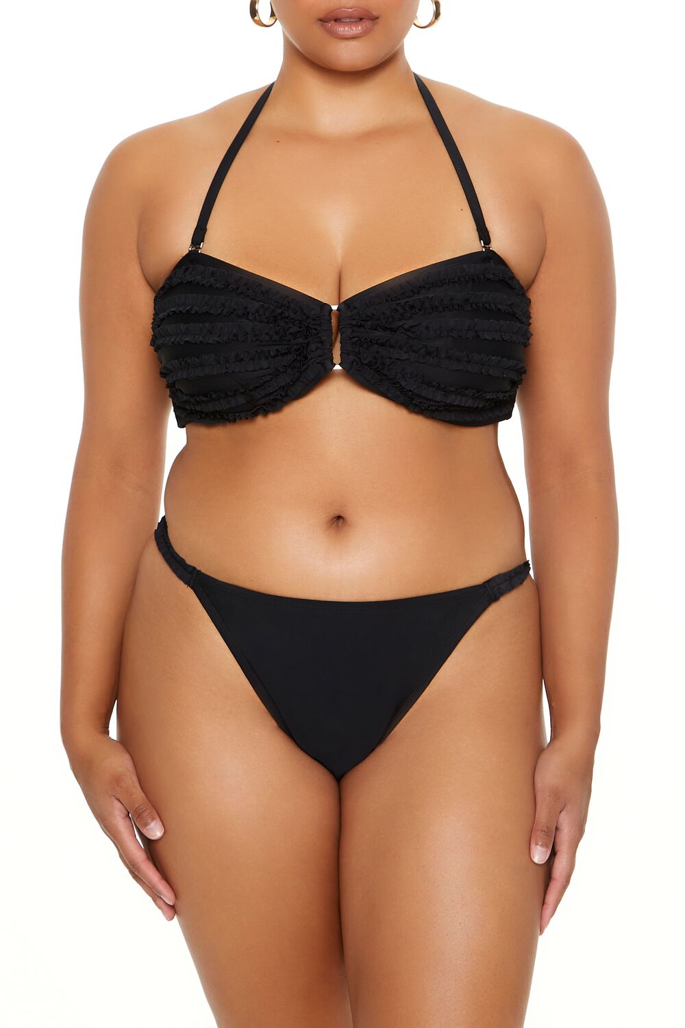 Plus Size Ruffle Bikini Bottoms