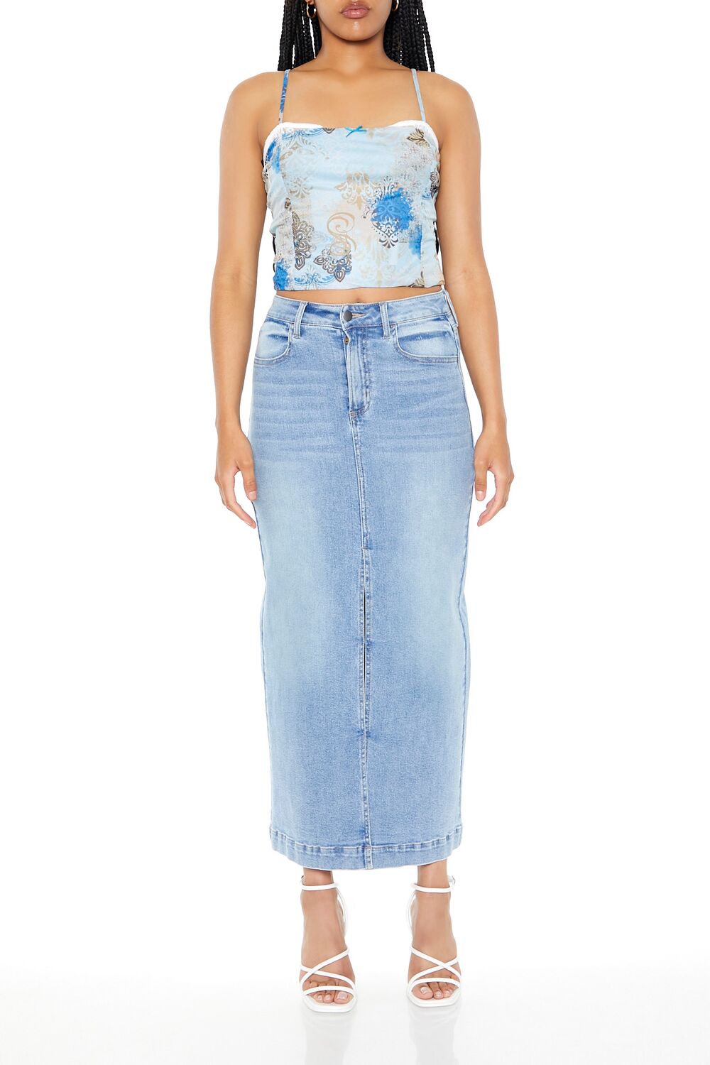 Baroque Print Cropped Cami - Image 4