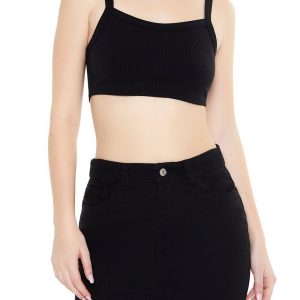 Rib-Knit Cropped Cami