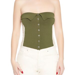 Crochet-Trim Tube Top