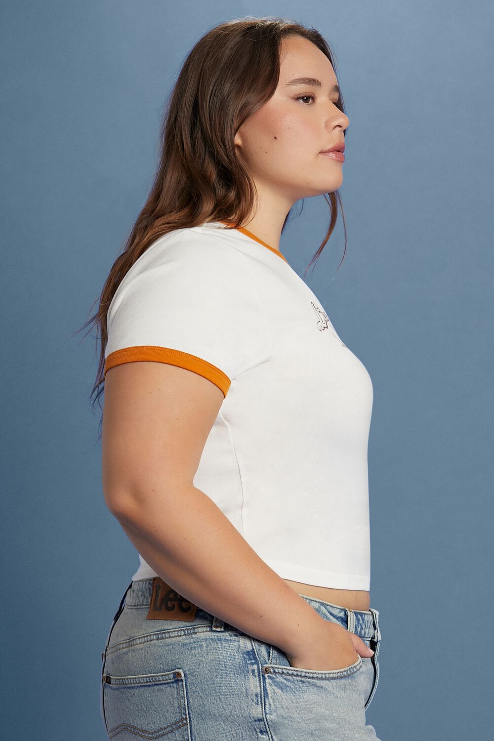 Plus Size Lee Riders Graphic Ringer Tee - Image 5