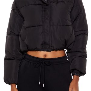Hooded Cropped Puffer Jacket