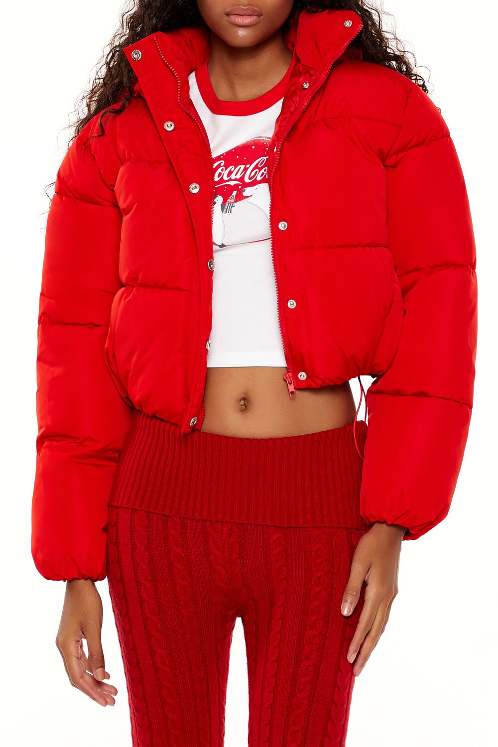 Hooded Cropped Puffer Jacket - Image 22