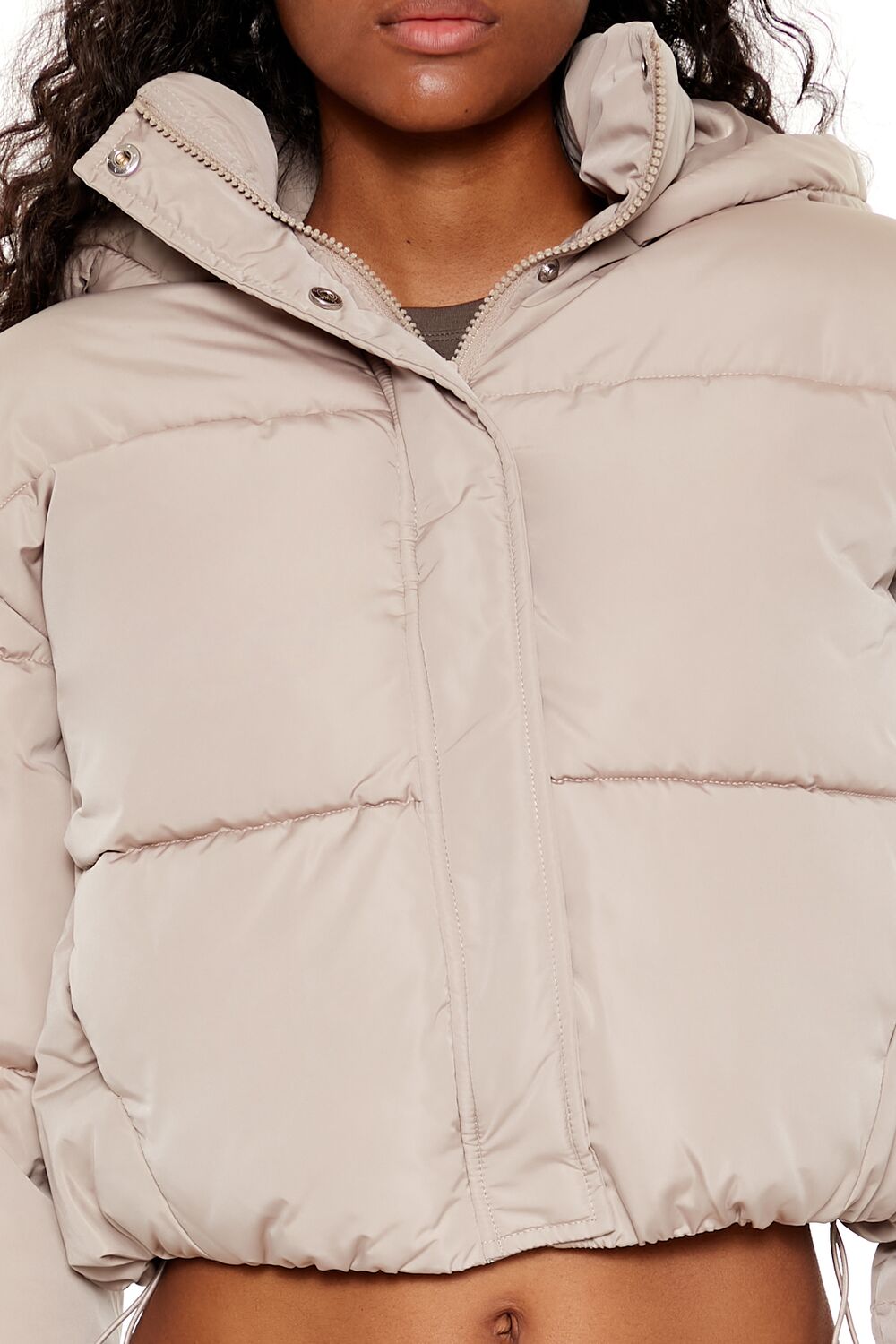 Hooded Cropped Puffer Jacket - Image 8