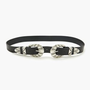 Etched Dual-Buckle Belt