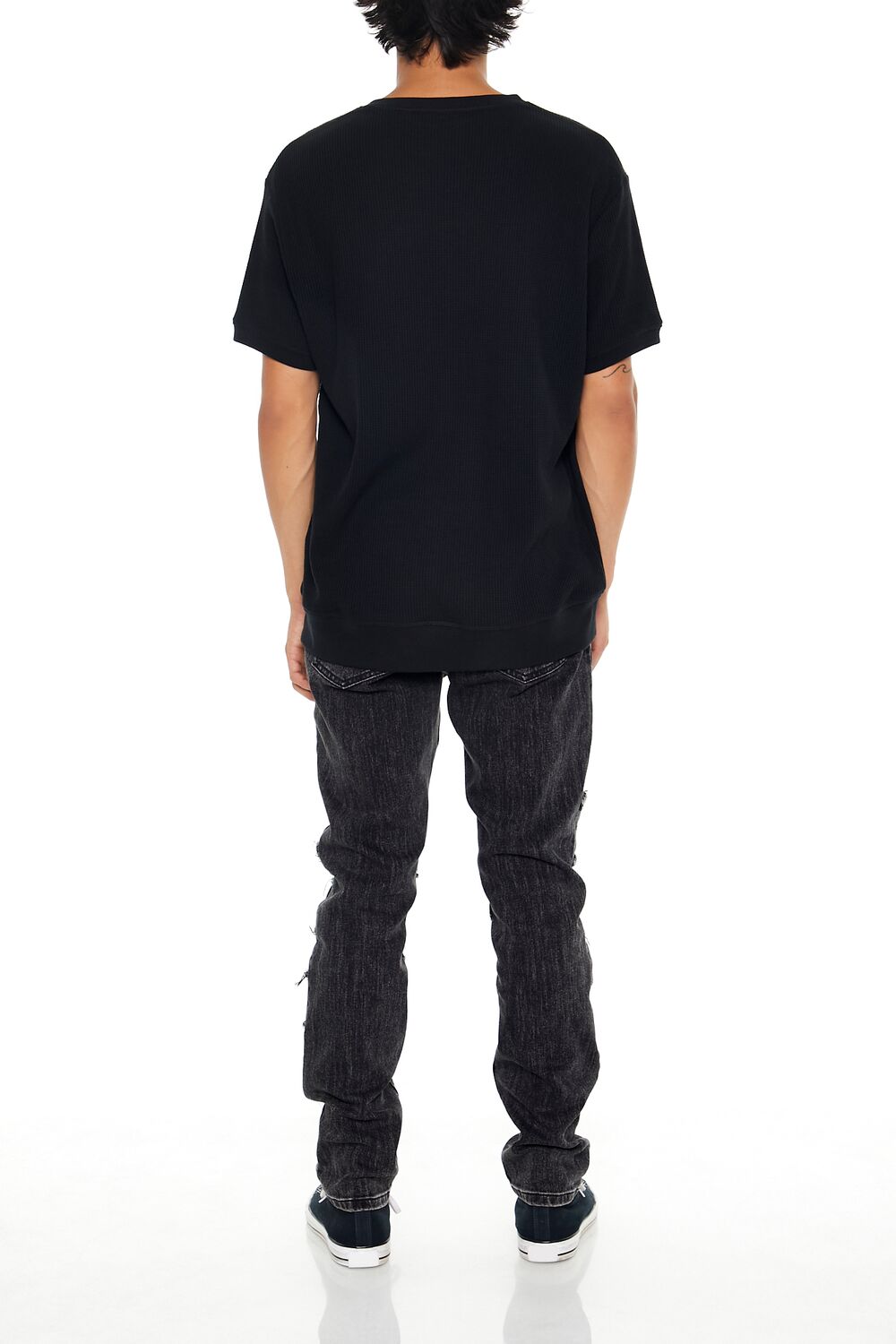 Slim-Fit Mid-Rise Frayed Jeans - Image 4