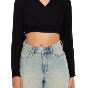 Tie-Back Crossover Sweater