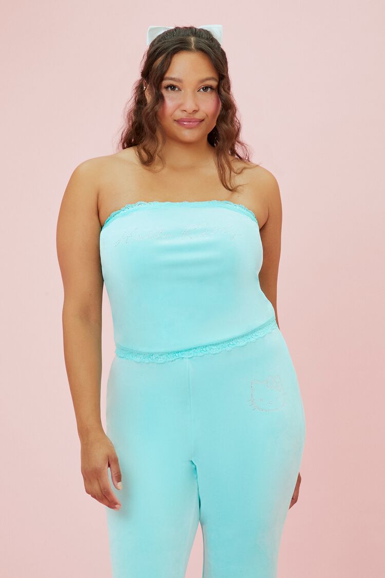 Plus Size Hello Kitty Velour Tube Top