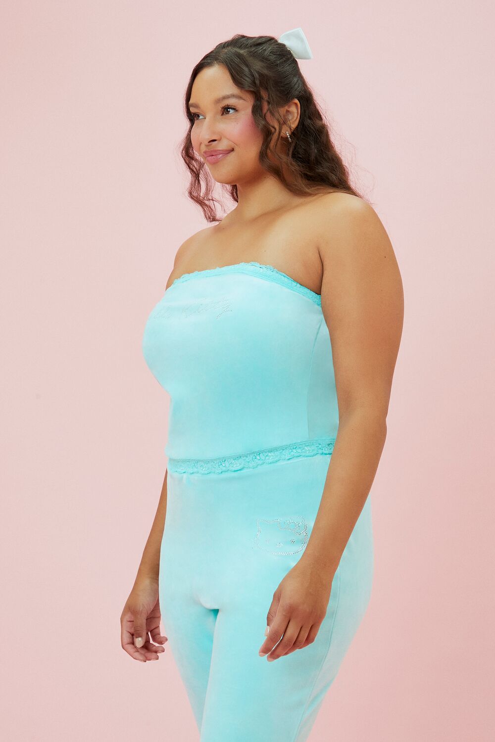 Plus Size Hello Kitty Velour Tube Top - Image 4