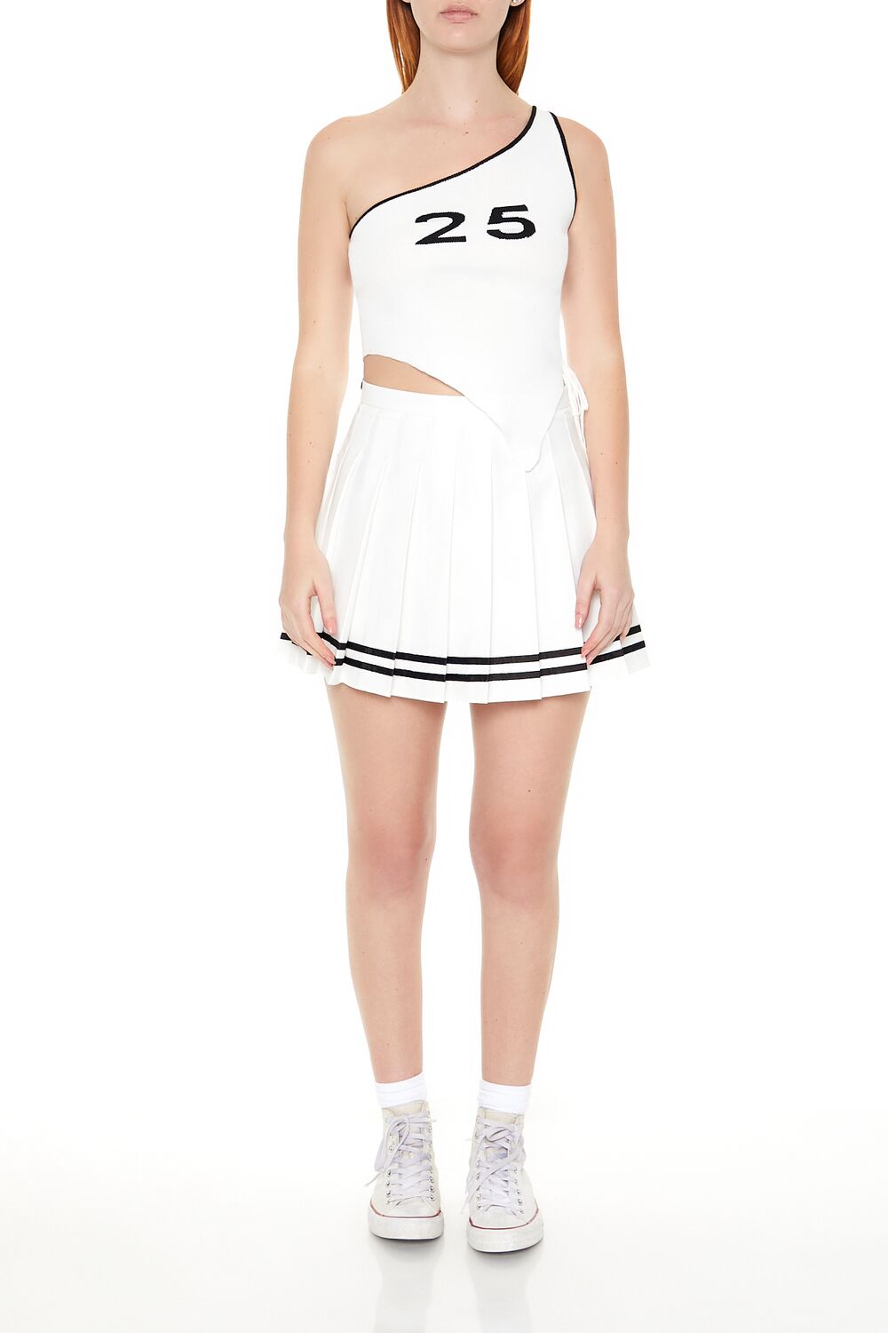 Sweater-Knit One-Shoulder Top - Image 2