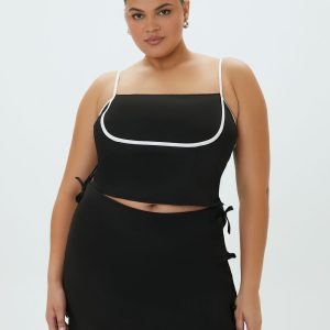 Plus Size Two-Tone Cropped Cami