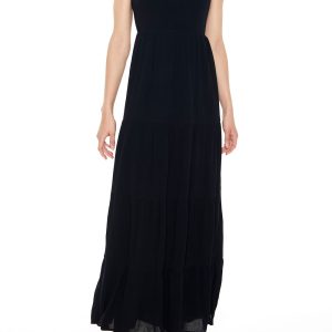 Strapless Tie-Back Maxi Dress