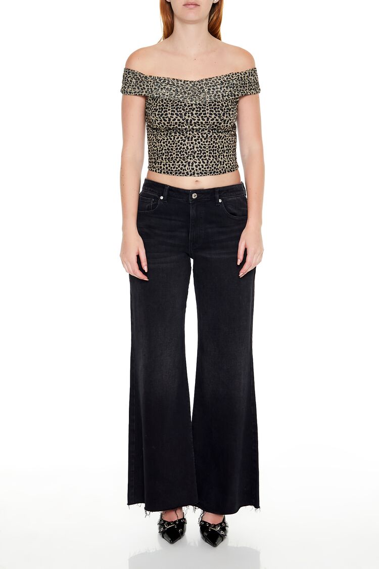 Cheetah Print Off-the-Shoulder Top - Image 2