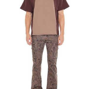 Slim-Fit Leaf Print Cargo Pants