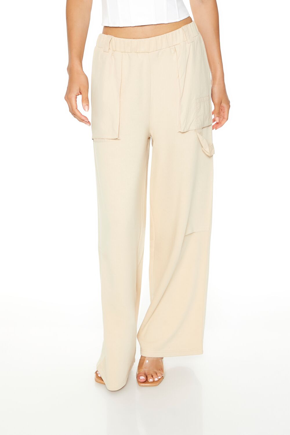 Fleece Wide-Leg Utility Pants - Image 2