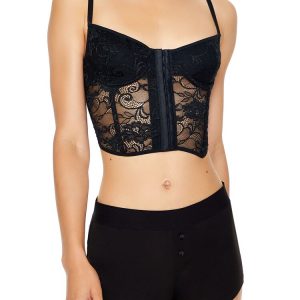 Sheer Lace Underwire Corset Bra