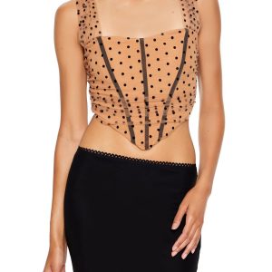 Corset Polka Dot Crop Top