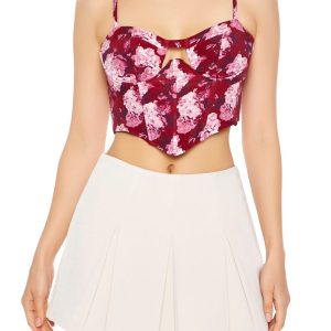 Floral Print Corset Cropped Cami
