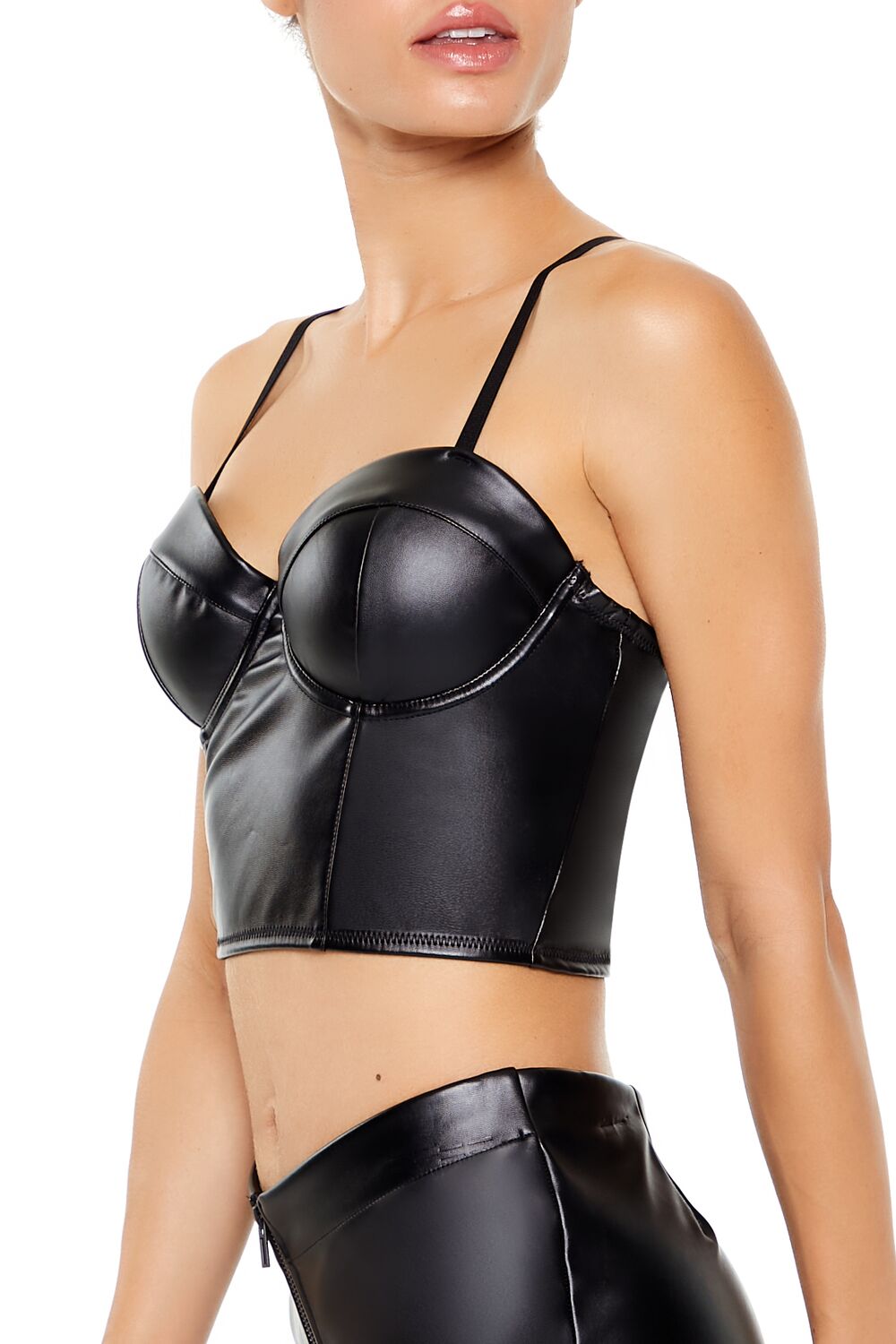 Bustier Cropped Lingerie Cami - Image 2