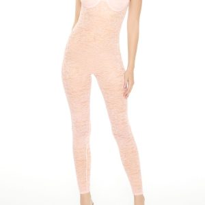 Fitted Sheer Lace Cami Jumpsuit