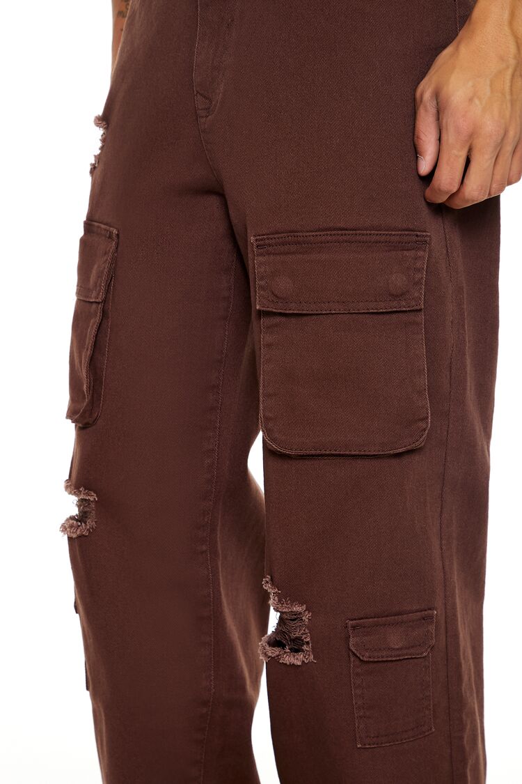Distressed Mid-Rise Cargo Jeans - Image 5