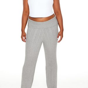 Plus Size Sweater-Knit Pants