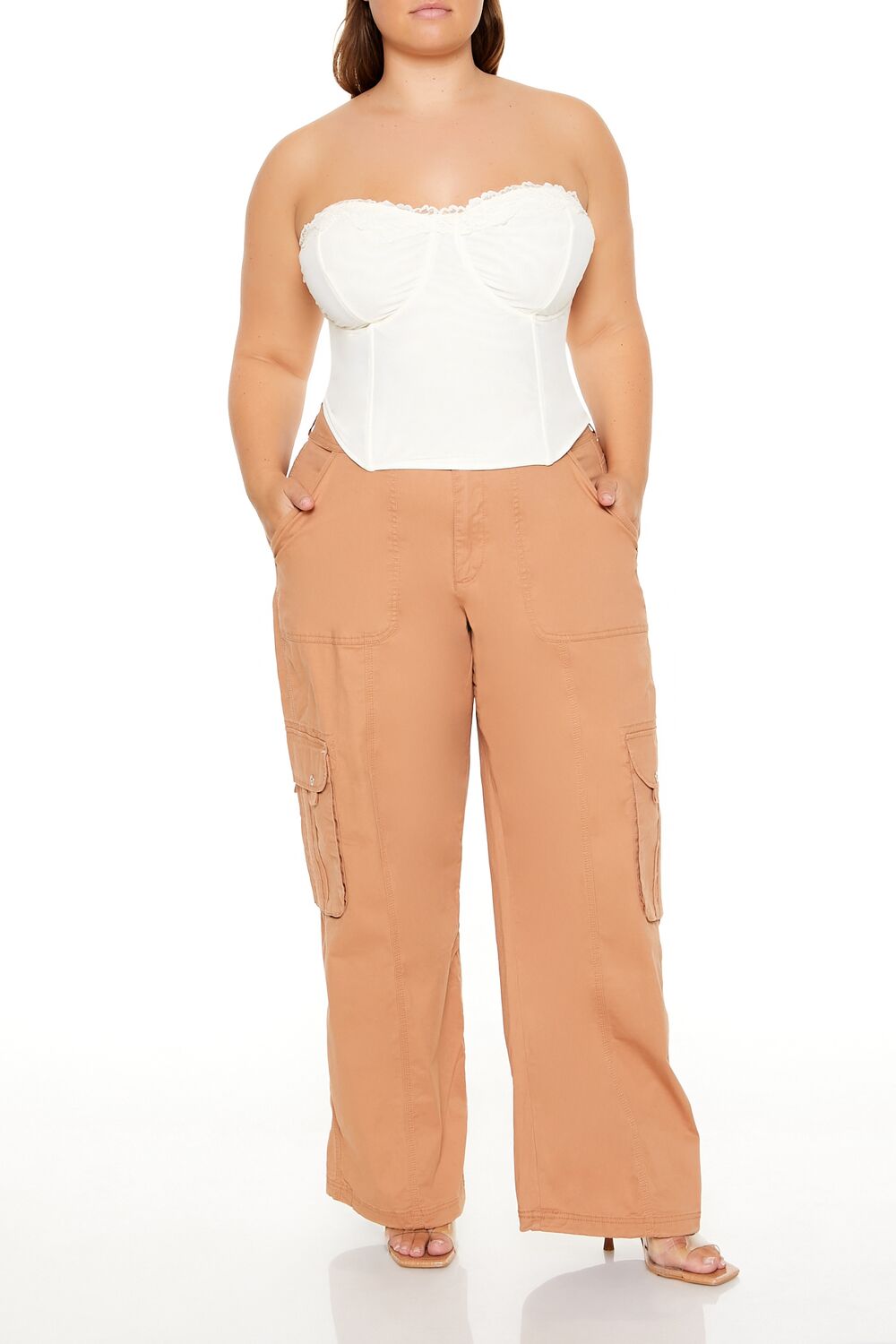 Plus Size Mid-Rise Cargo Pants