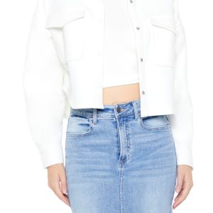 Boxy Cropped Shacket