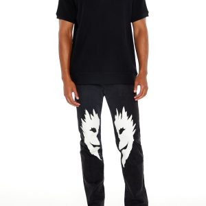 Split Face Slim-Fit Jeans