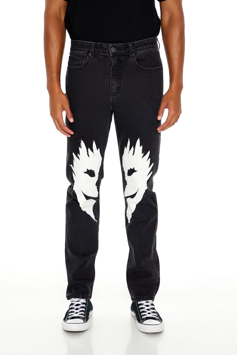 Split Face Slim-Fit Jeans - Image 2