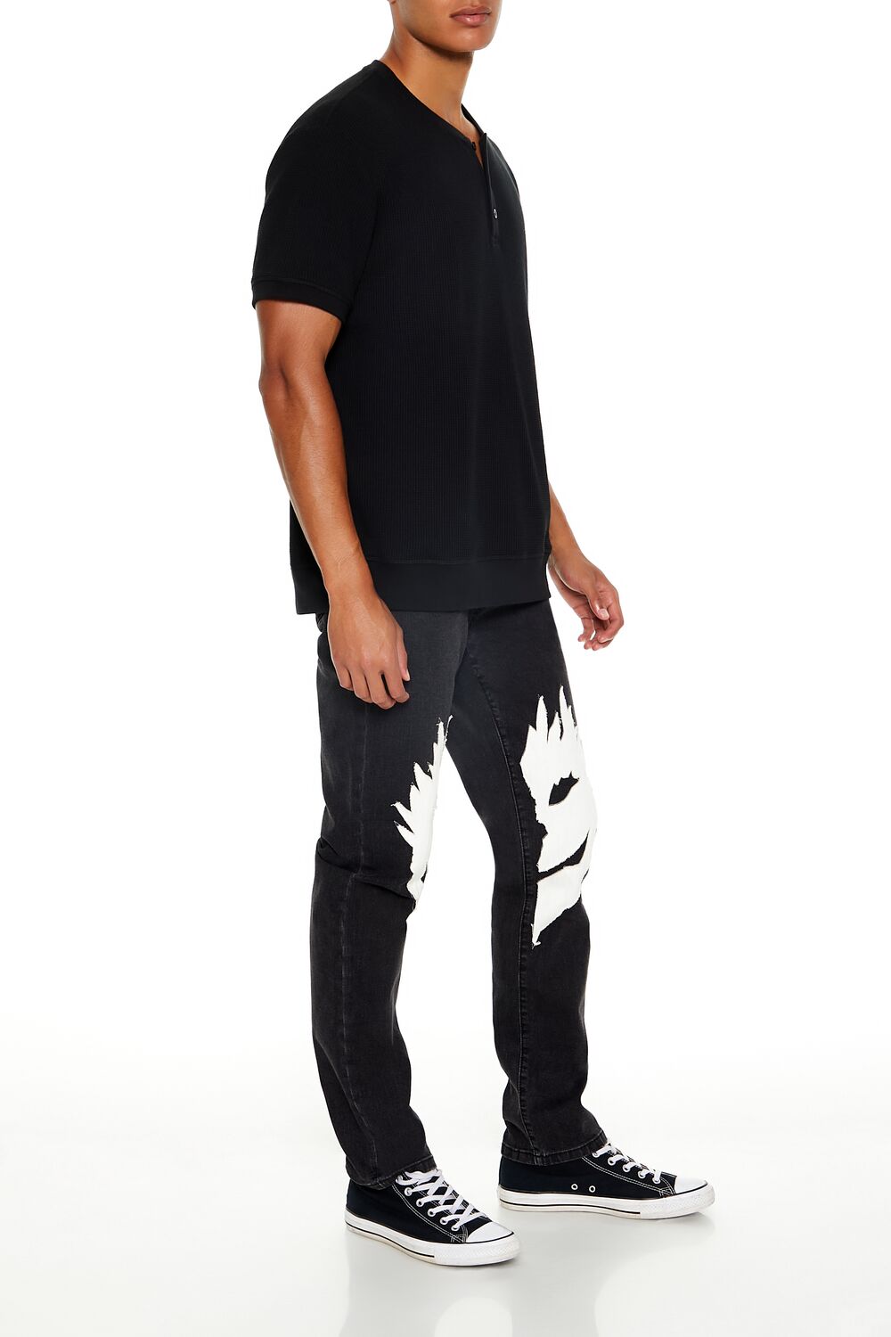 Split Face Slim-Fit Jeans - Image 3