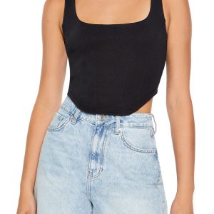 Pointelle Knit Crop Top
