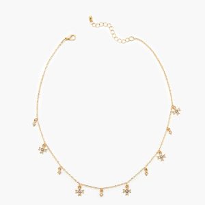 Rhinestone Cross Charm Necklace