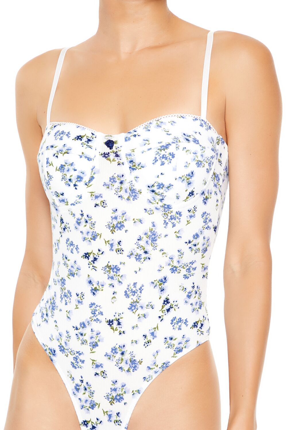 Floral Lingerie Thong Bodysuit - Image 5