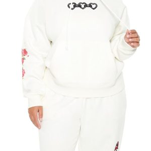 Plus Size Angel Heart Chain Hoodie
