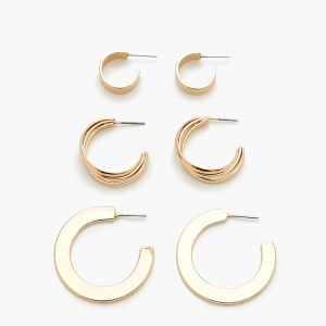 Smooth Multi-Hoop Earring Set