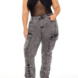 Plus Size Mesh Halter Bodysuit