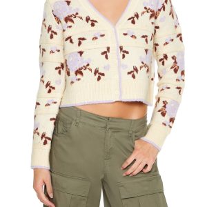 Floral Print Cardigan Sweater