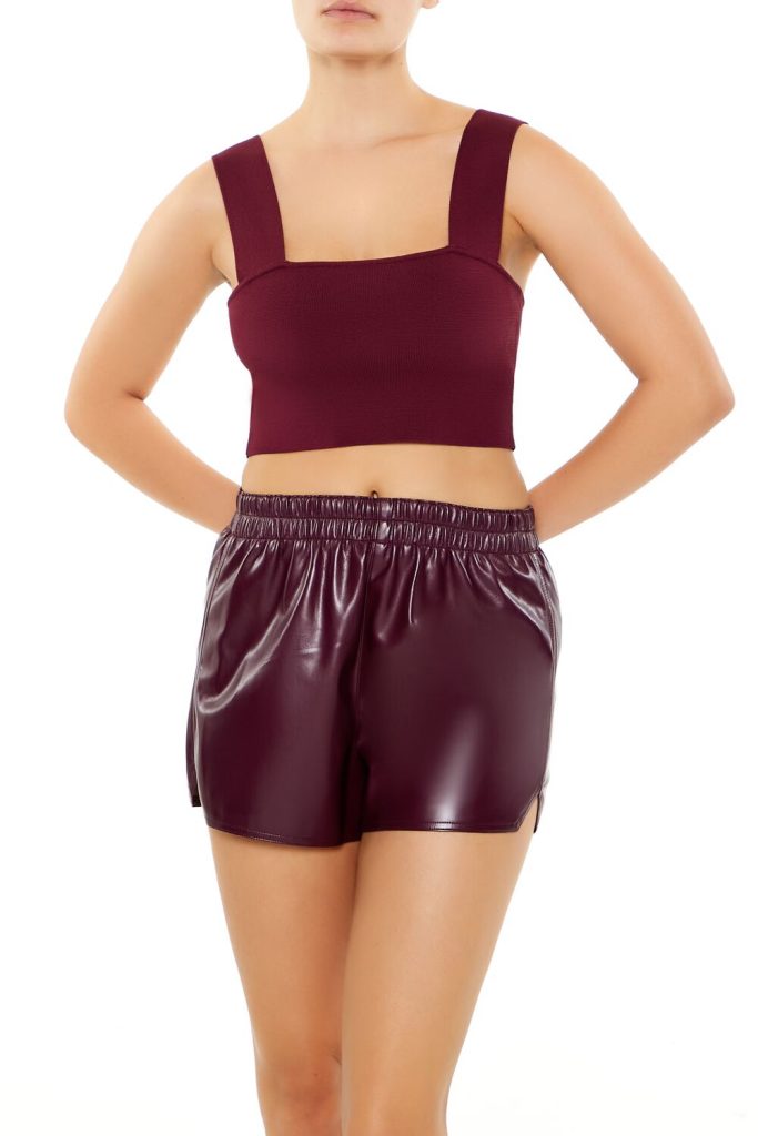Sweater-Knit Crop Top