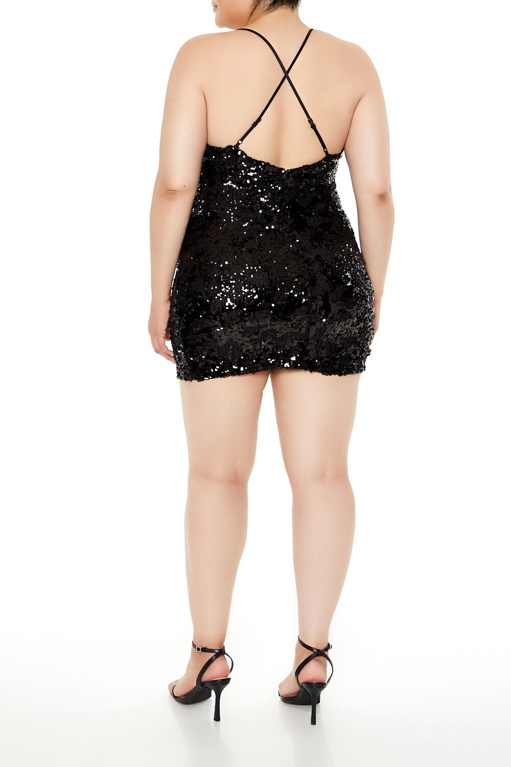 Plus Size Sequin Cami Mini Dress - Image 4