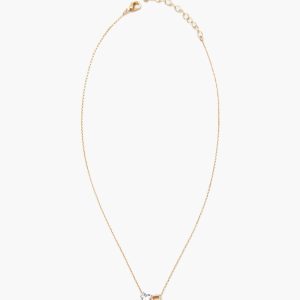 Faux Gem Initial Charm Necklace