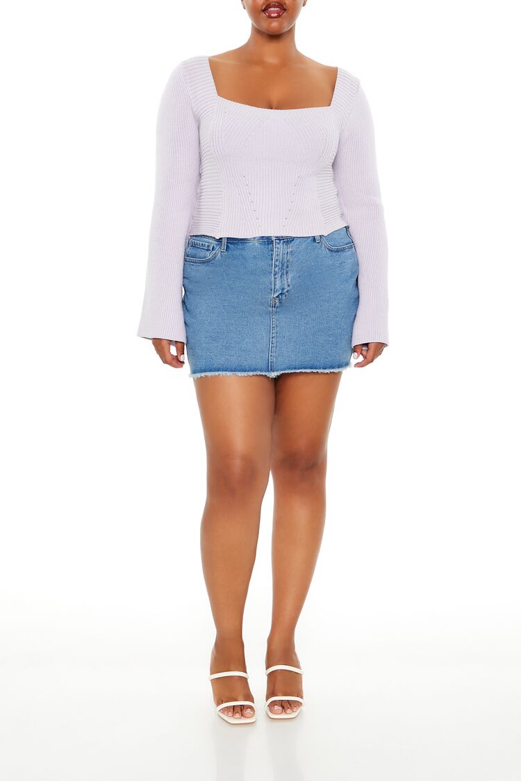 Plus Size Bell-Sleeve Sweater - Image 2
