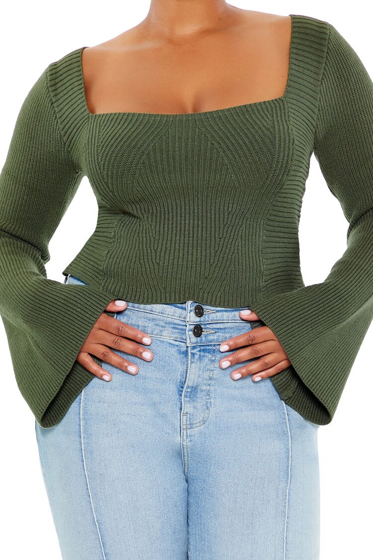 Plus Size Bell-Sleeve Sweater - Image 8