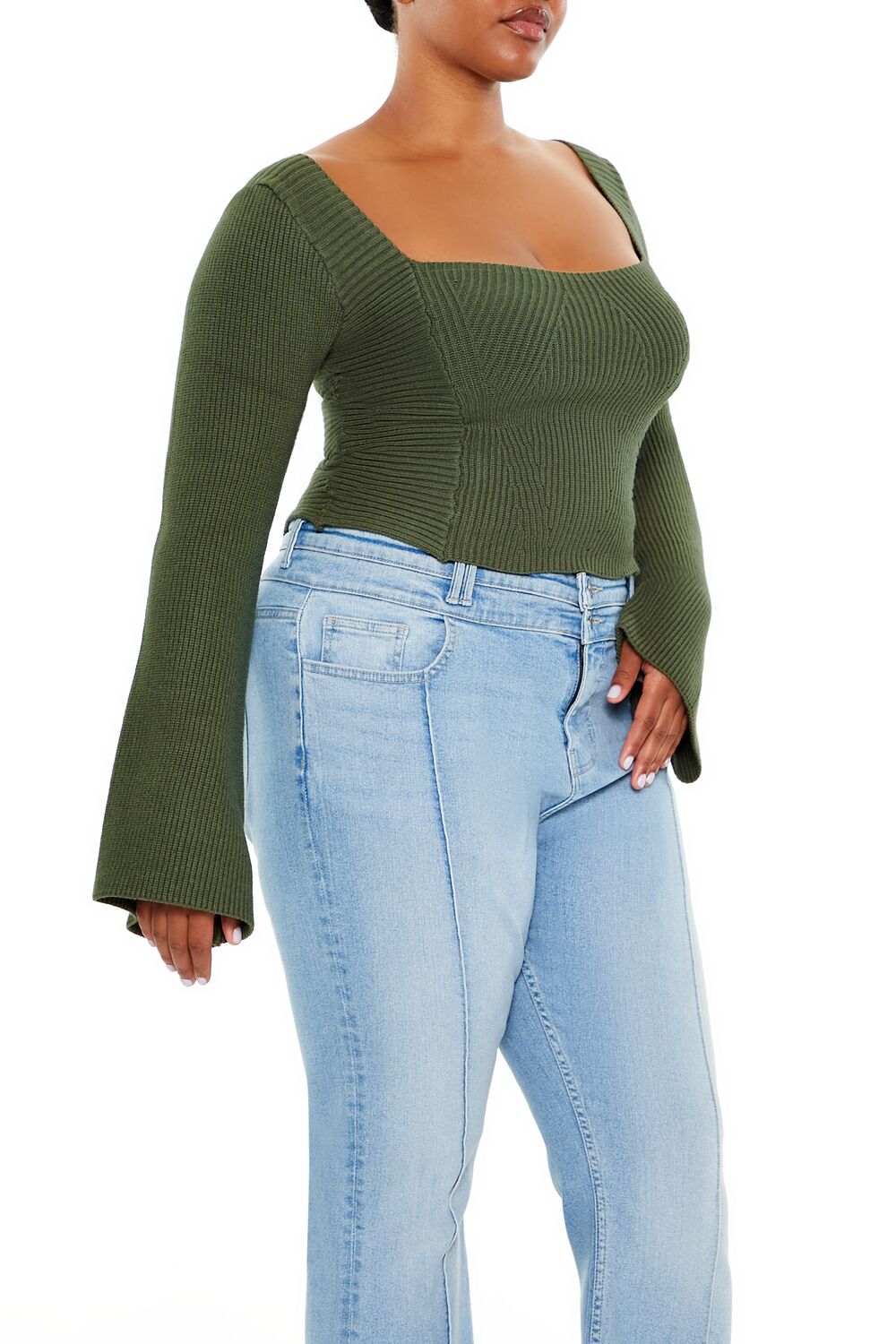 Plus Size Bell-Sleeve Sweater - Image 9