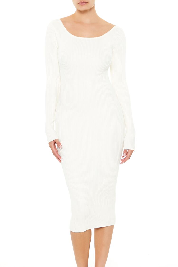 Twist-Back Midi Sweater Dress - Image 11